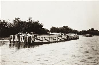 (SHIPPING--CANALS) An album with more than 50 photographs documenting the New York State canal system.